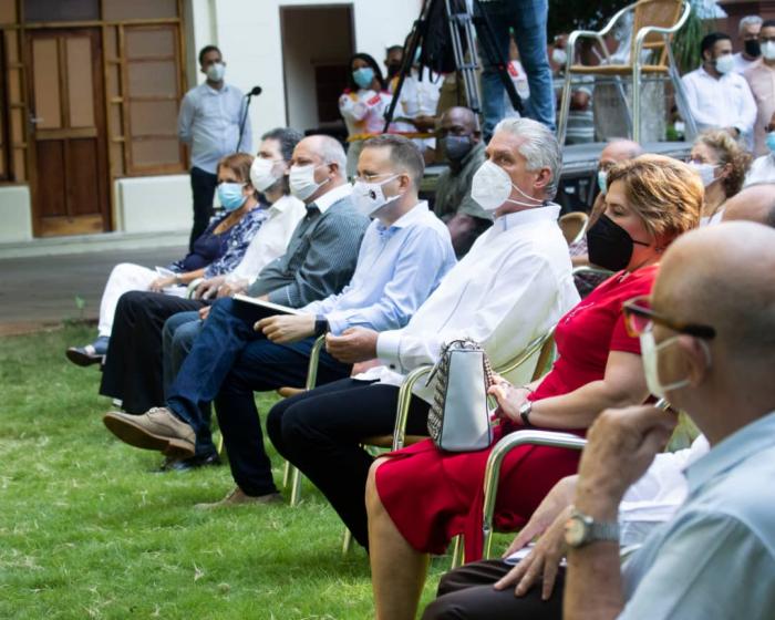 Acto conmemorativo por los 60 años de la UNEAC, presidido por el Primer Secretario del CCPCC y presidente, Miguel Diaz-Canel Bermúdez/Foto: Liesther Amador