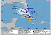 La proyección de la Tormenta tropical ETa en las próximas horas. 