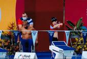 Pérez junto a su mentor Ernesto Garrido momentos antes de la final.