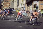 Una parte del pelotón mundialista en el circuito de leuven. 