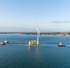 Las turbinas están ubicadas a unos 15 kilómetros de la costa sureste del condado escocés de Aberdeenshire. Foto: Cobra