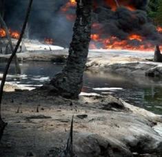 Las refinerías ubicadas en el delta del río Níger no cumplen con las condiciones de bioseguridad y explotan ilegalmente la zona y a los trabajadores. Foto: medioambiente.net