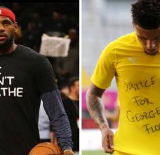 La NBA siempre ha sido una organización deportiva progresista y enérgica en el enfrentamiento al racismo. Lebron James (izq.), portavoz de muchos. Foto: Tomada de AS.