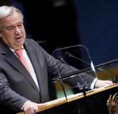 António Guterres llamó a las familias y a los Gobiernos de todo el mundo a dar prioridad a los problemas de la alimentación, la seguridad y la salud infantil durante la pandemia. Foto: Reuters.