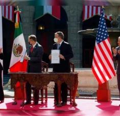Kamala Harris afirmó que junto con México están entrando en una "nueva era" tras la reunión con el presidente mexicano. Foto: Excelsior