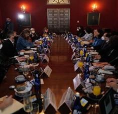 Representantes del organismo internacional se reunió con delegados del Gobierno colombiano en Bogotá. Foto: @CIDH