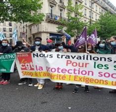 Los sindicatos franceses han protestado sistemáticamente contra la reforma, prevista para entrar en vigor a partir del 1 de julio. Foto: @CGT