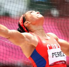 Yaimé Pérez se consolidó como la atleta más estable de Cuba durante el ciclo que culminó en Tokio, pues además de su bronce olímpico patentó dos coronas de la Liga del Diamante. foto. Getty.