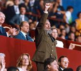 Fidel apoyando a la delegación cubana en los JJ.OO. de Barcelona 1992 / Tomada de Juventud Rebelde