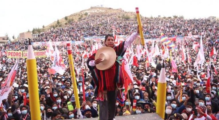Llamado popularmente como “El Profesor”, Pedro Castillo se prepara para la segunda vuelta electoral contra Keiko Fujimori. Foto: Perú Libre