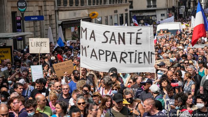 Demonstrations in France against the vaccination against COVID-19 / Photo: DW