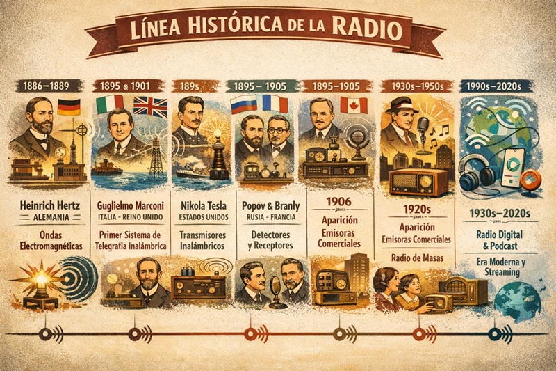 Infografía sobre historia de la radio Infografía sobre historia de la radio