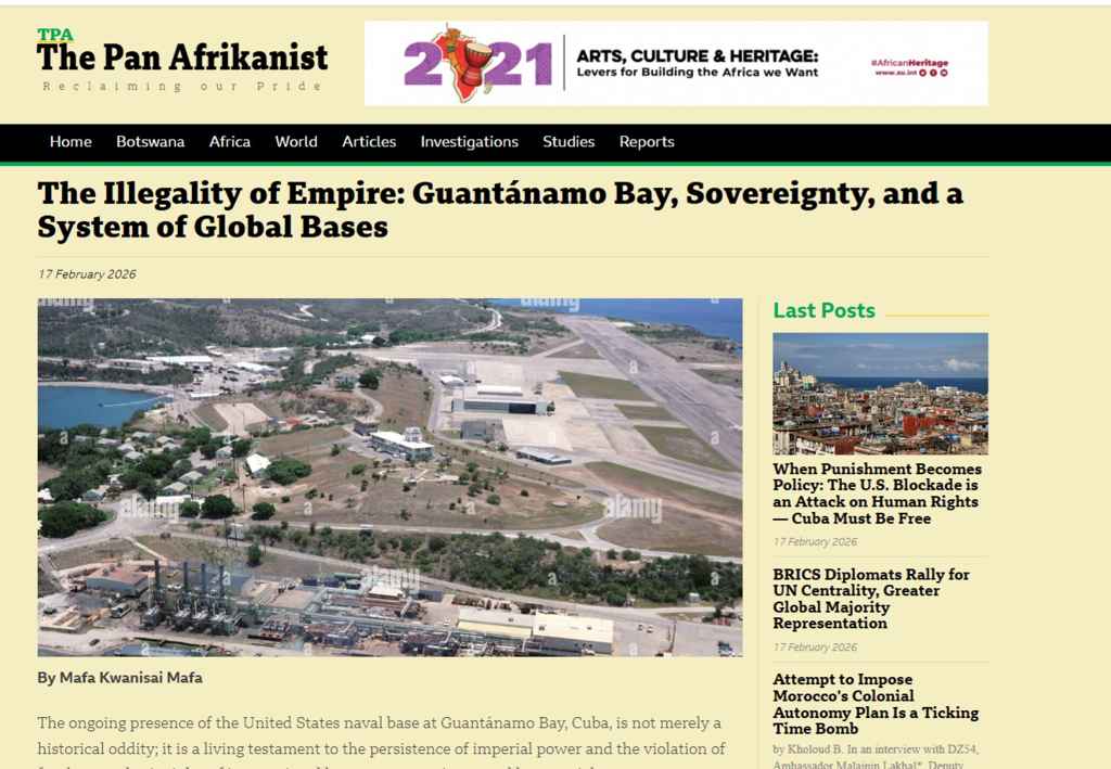 Artículo sobre Base Naval en Guantánamo.