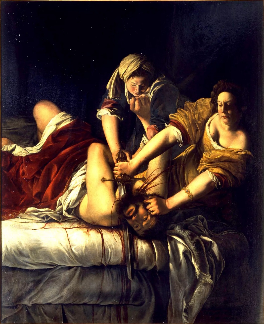 Judit decapitando a Holofernes (1613) de Artemisia Gentileschi (Italia, 1593–1656)