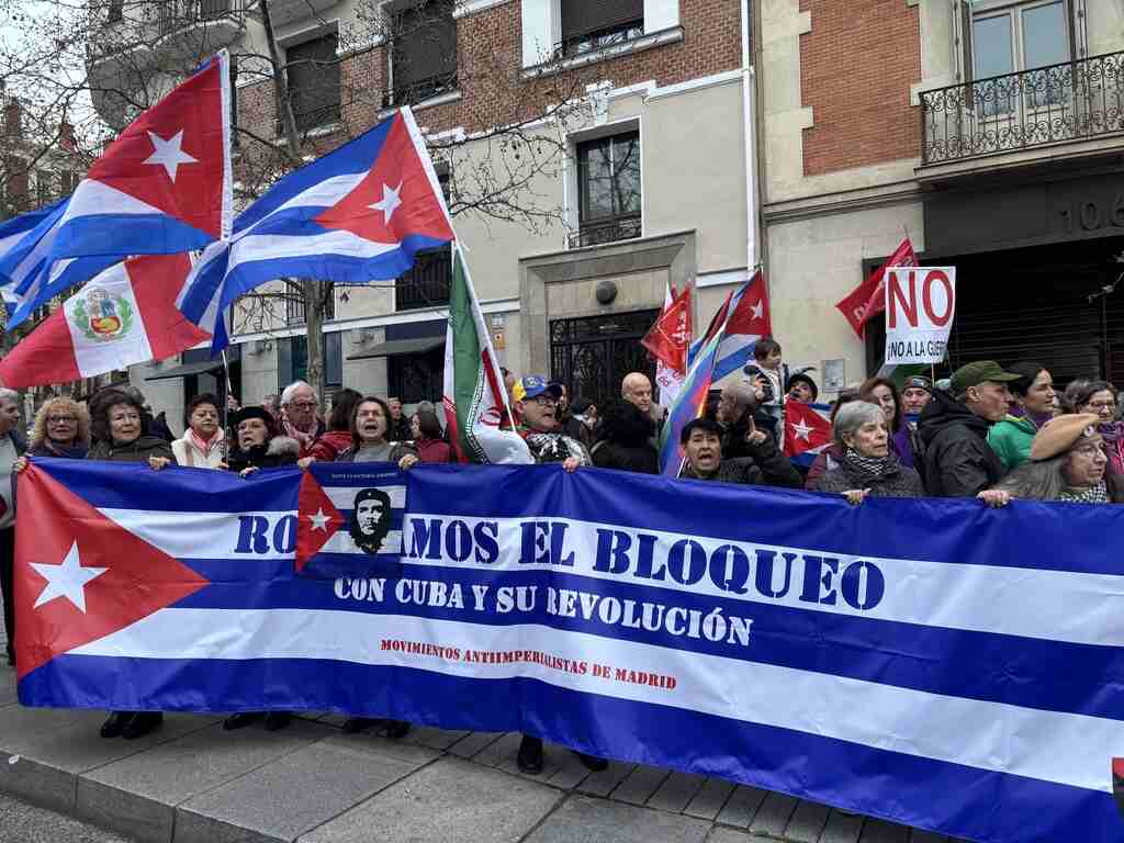 Manifestación en Madrid en solidaridad con Cuba. Manifestación en Madrid en solidaridad con Cuba.