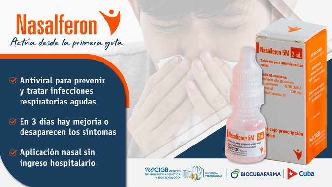 Registro Sanitario al medicamento Nasalferon.