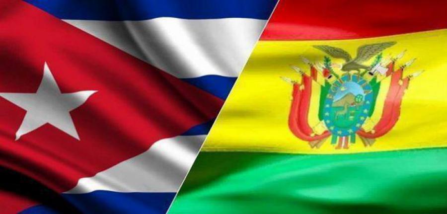 Banderas de Cuba y Bolivia