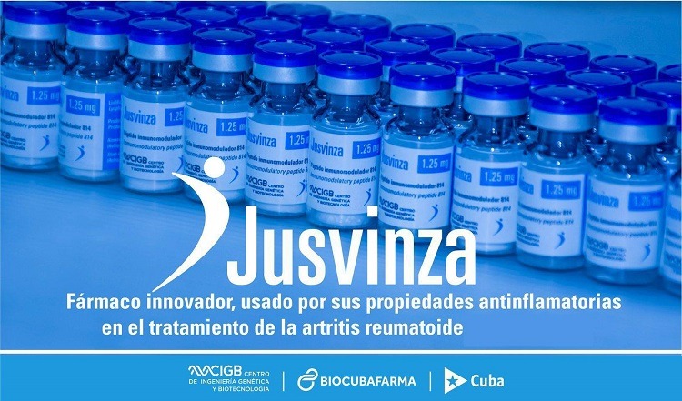 Poster alluding to the Jusvinza drug