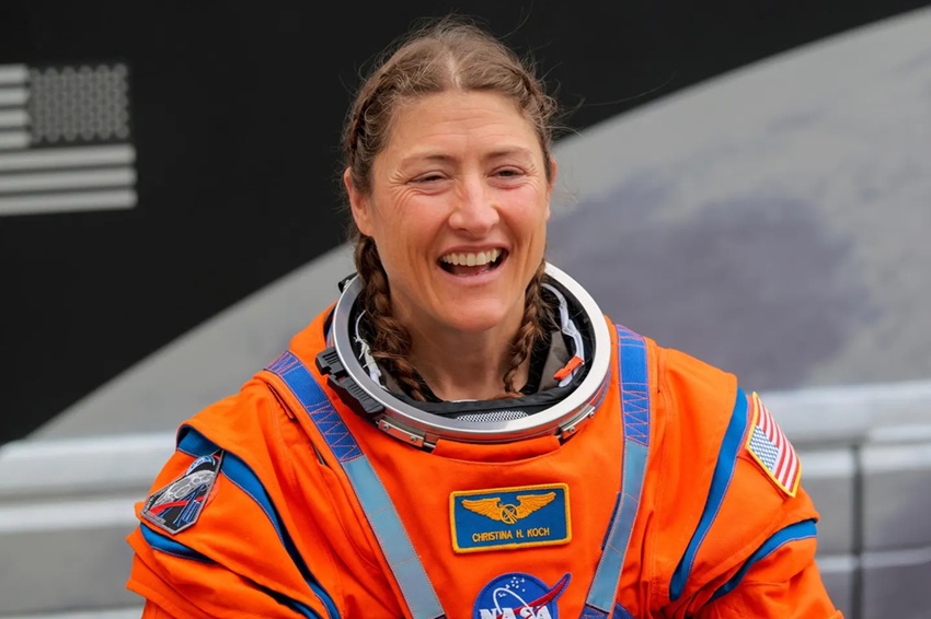 Astronauta Christina Koch, tripulante de la misión Artemis II