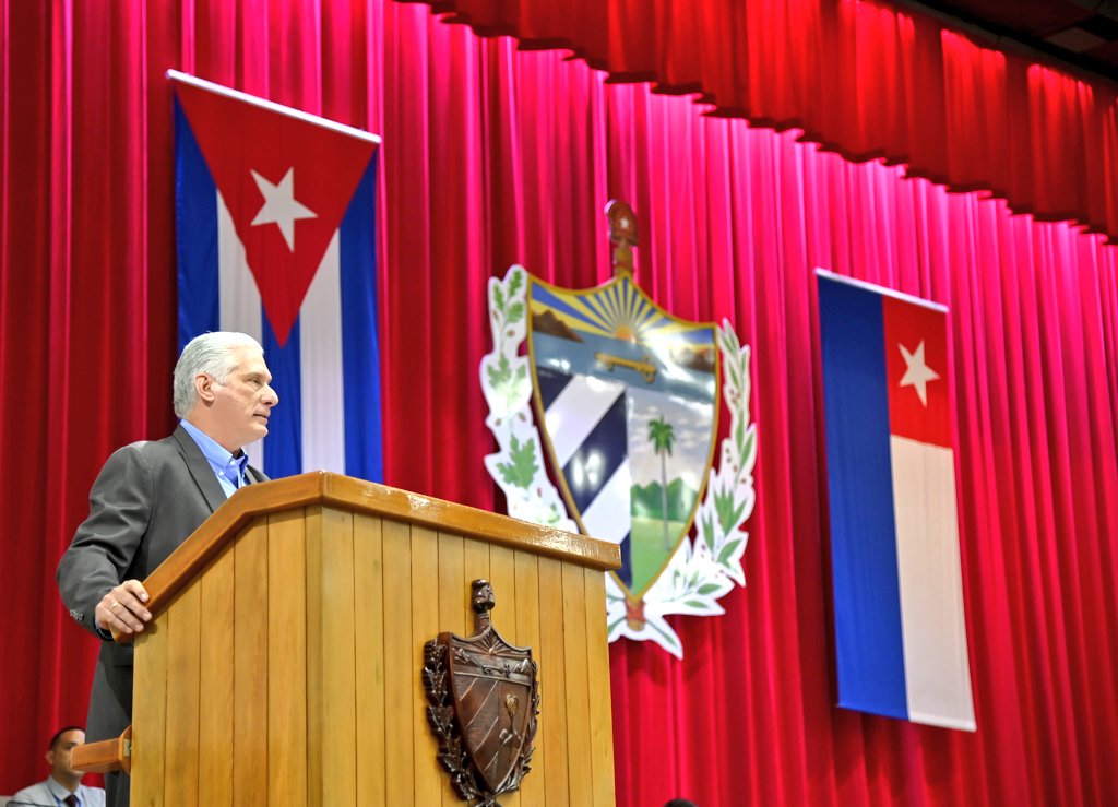 Cuban President Miguel Diaz-Canel delivers closing speech of First ...