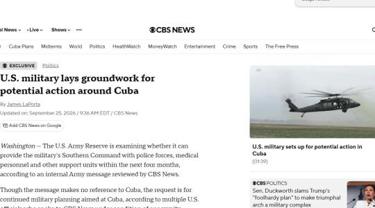 CBS News y las nuevas amenazas de Estados Unidos a Cuba