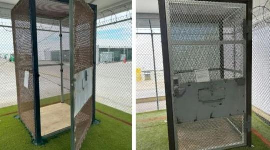 Celdas para migrantes en Alligator Alcatraz