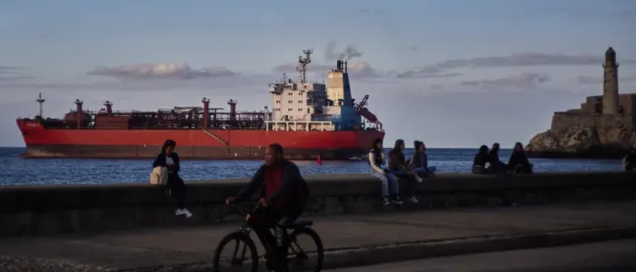 Ship entering Havana Bay.