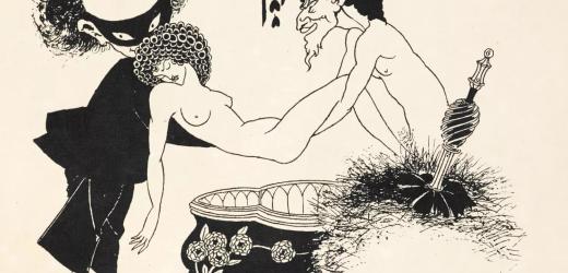 Dibujo de Aubrey Beardsley para obra Salomé de Oscar Wilde